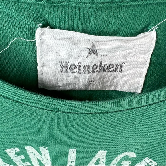 Heineken Lager Beer Green Organic Cotton T-shirt Made in LA - Picture 3 of 4